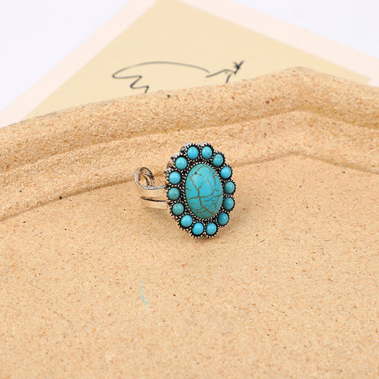 Western Ethnic Turquoise Ring