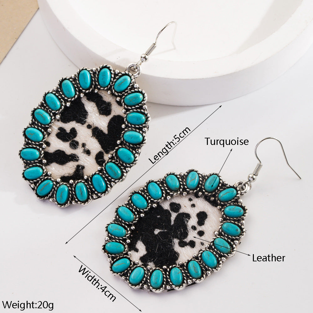 Vintage Western Style Turquoise Earrings