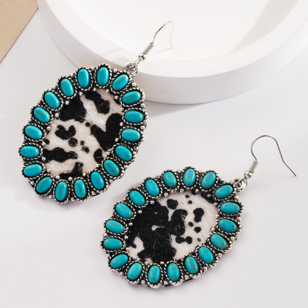 Vintage Western Style Turquoise Earrings