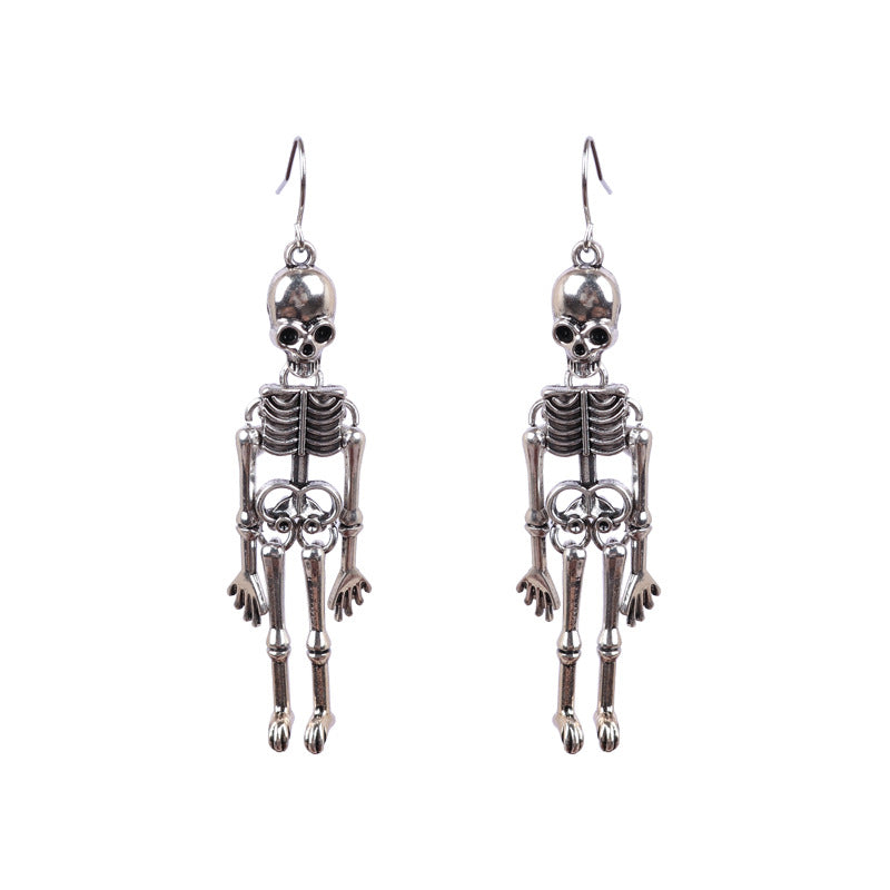 Dark Wind Skull Bone Halloween Earrings