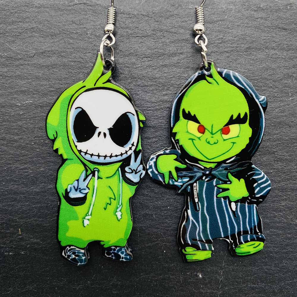 Halloween Horror Movie Scary Skull Earrings