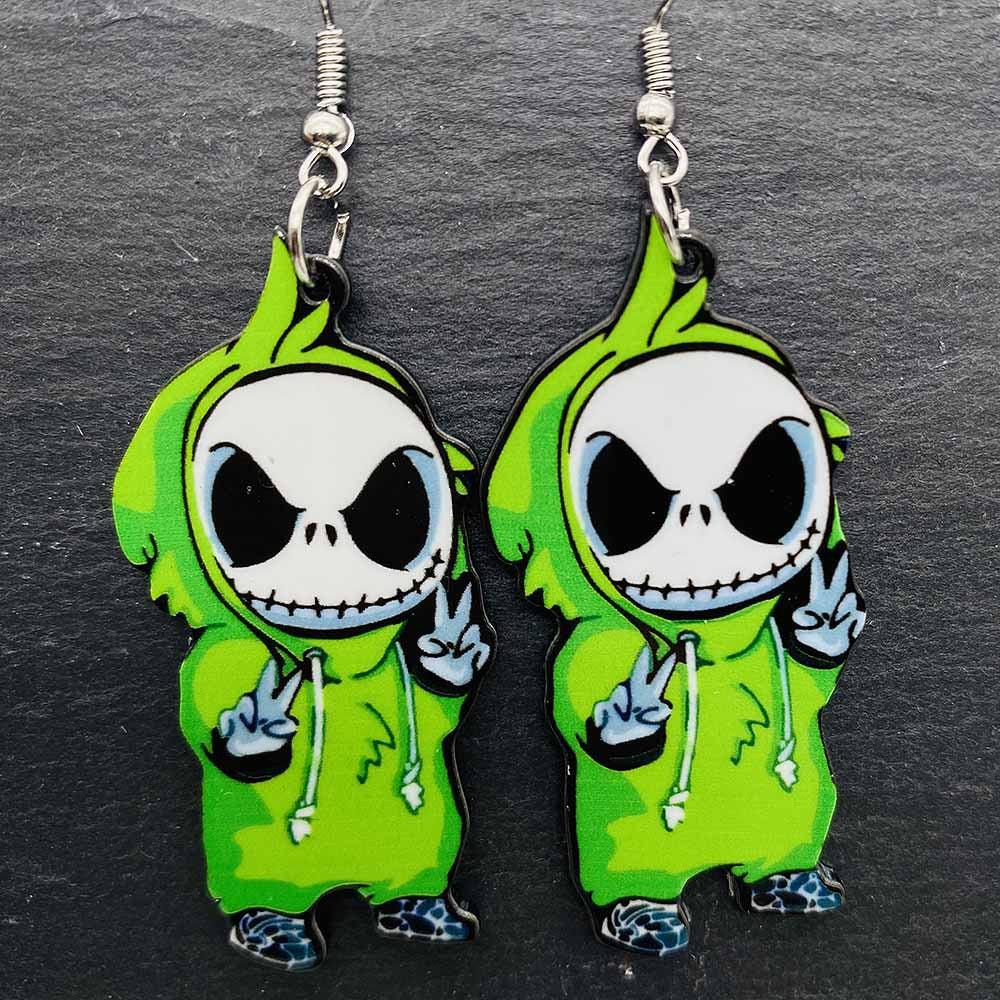 Halloween Horror Movie Scary Skull Earrings