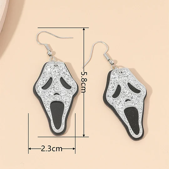 Geometric Skull Earrings