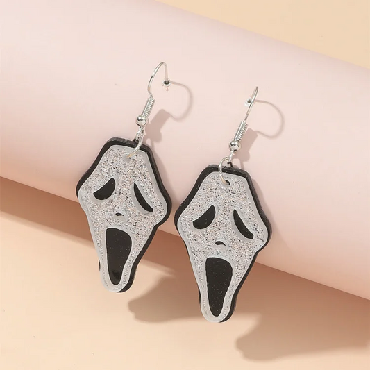 Geometric Skull Earrings