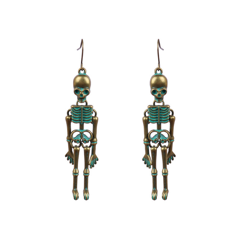 Dark Wind Skull Bone Halloween Earrings