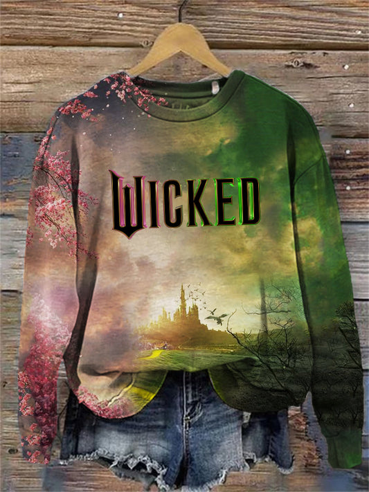 Movie Inspired Witch & Princess Gradient Sweatshirt