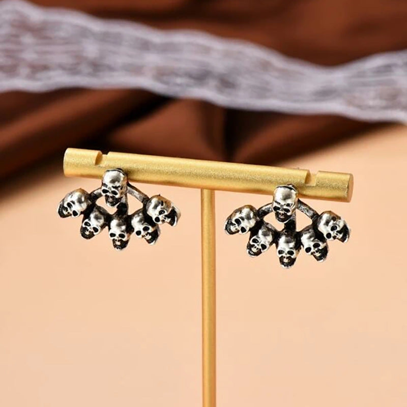 Funny Skull Stud Earrings