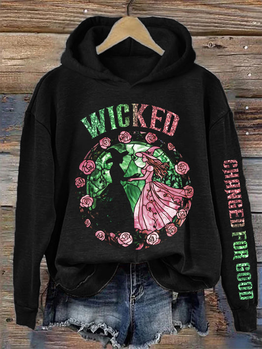 Changed For Good Movie Inspired Glitter Graphic Hoodie