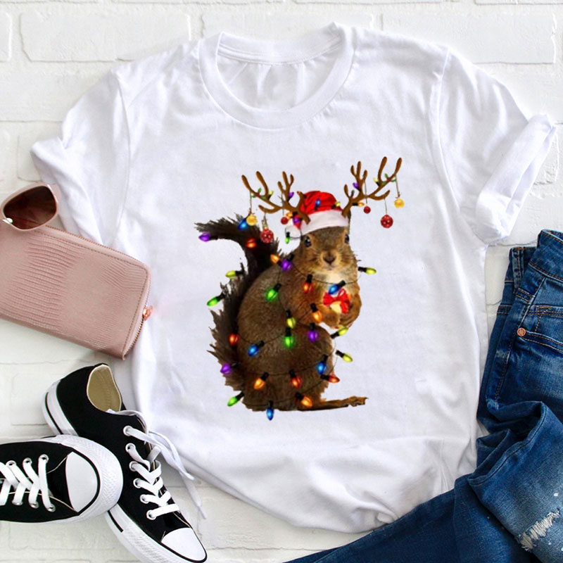 Christmas Squirrels Teacher T-Shirt