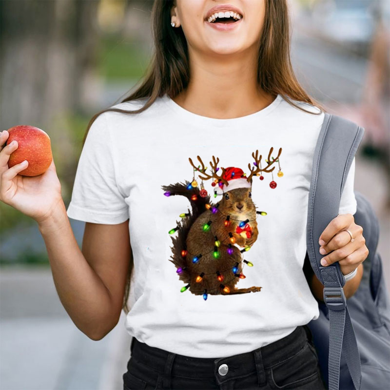 Christmas Squirrels Teacher T-Shirt