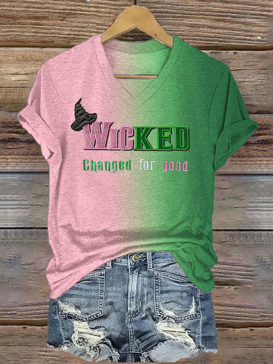 Changed For Good Witch & Princess Contrast Gradient T Shirt