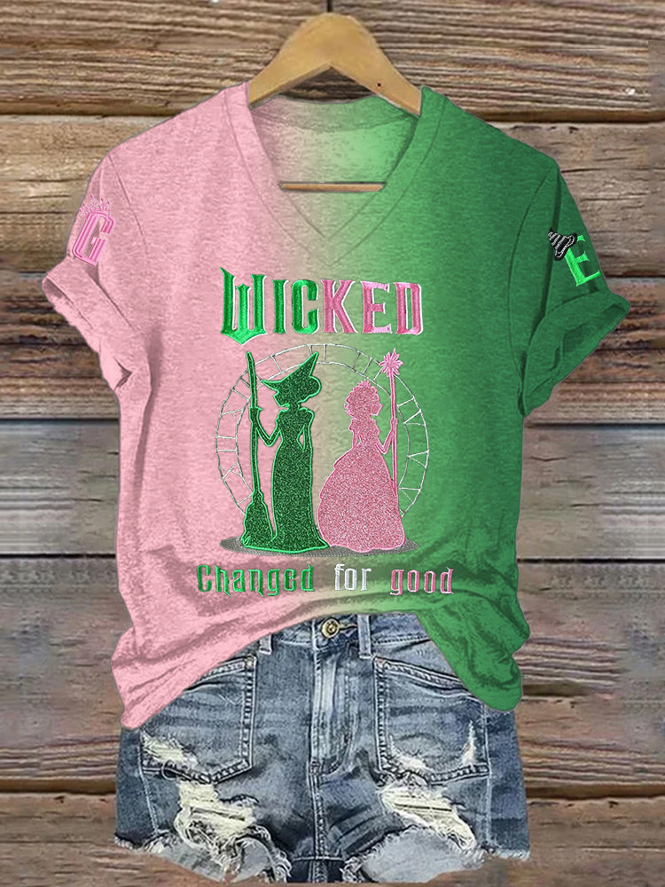 Changed For Good Witch & Princess Contrast Gradient T Shirt