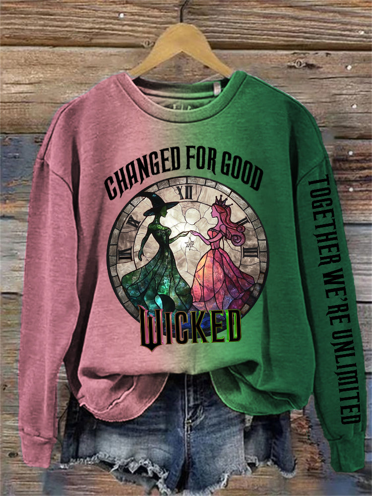 Changed For Good Movie Inspired Contrast Gradient Sweatshirt