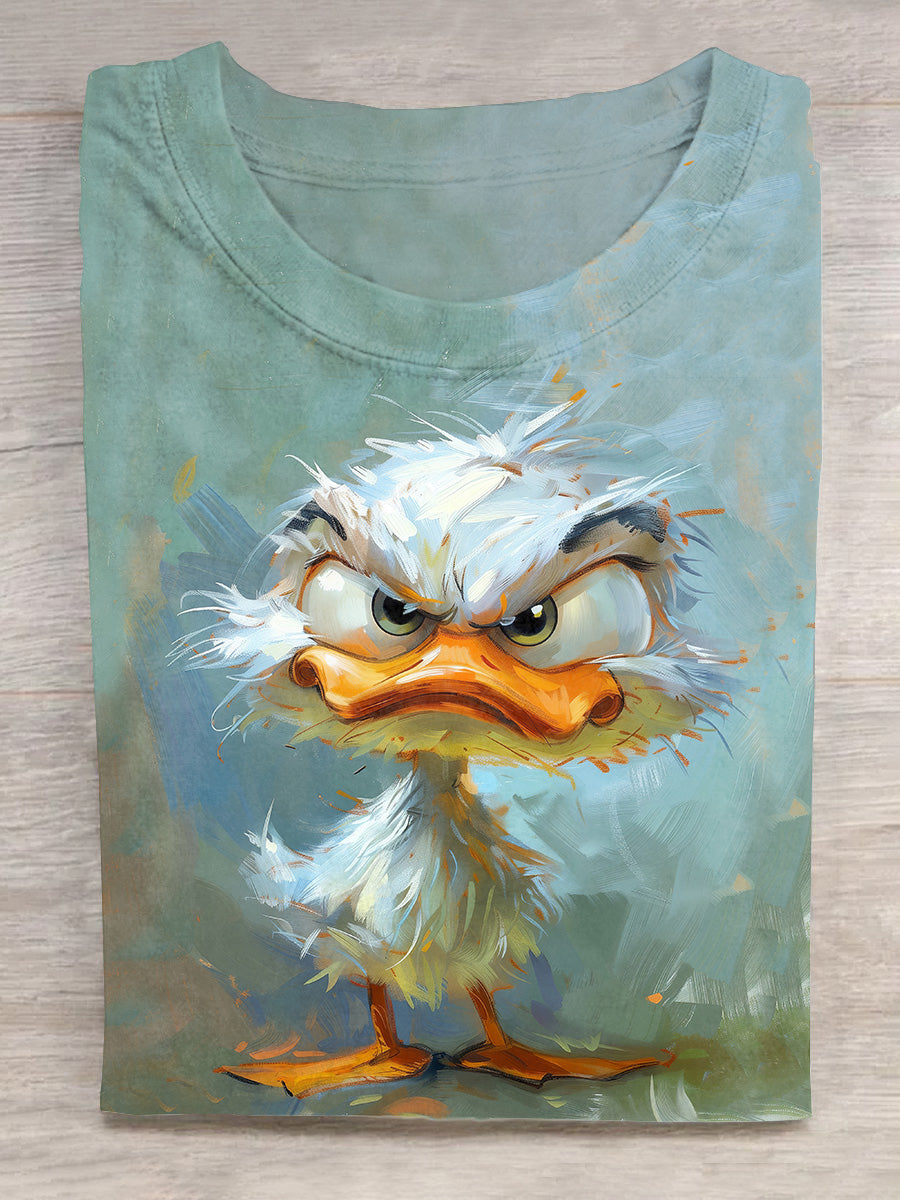 Raging Duckling Printed Crew Neck T-shirt