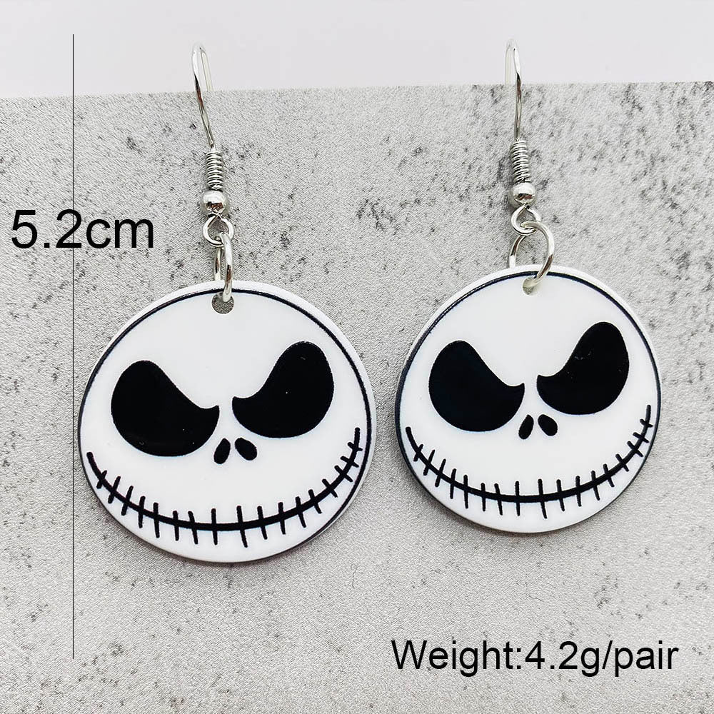 Halloween Horror Movie Scary Skull Earrings