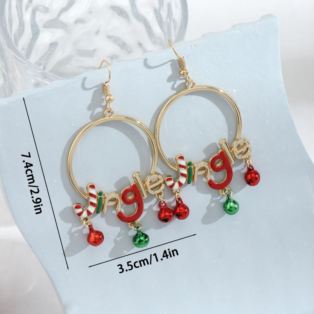 Christmas Sugar Walking Stick Earring