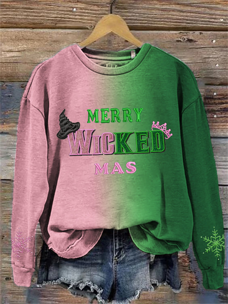 Movie Inspired Christmas Glitter Gradient Sweatshirt