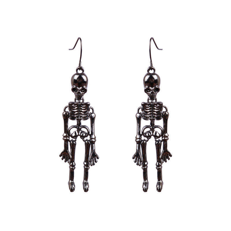 Dark Wind Skull Bone Halloween Earrings