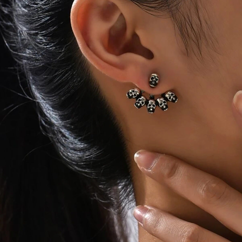 Funny Skull Stud Earrings