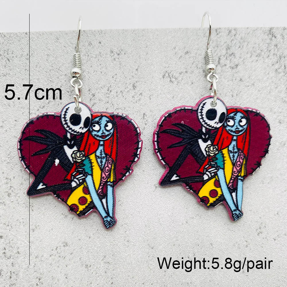 Halloween Horror Movie Scary Skull Earrings