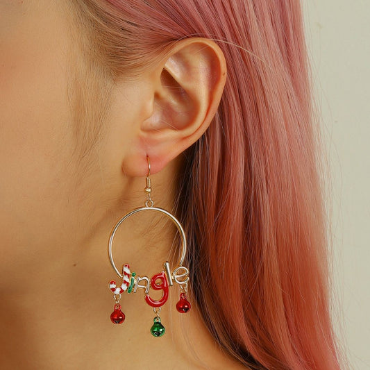 Christmas Sugar Walking Stick Earring