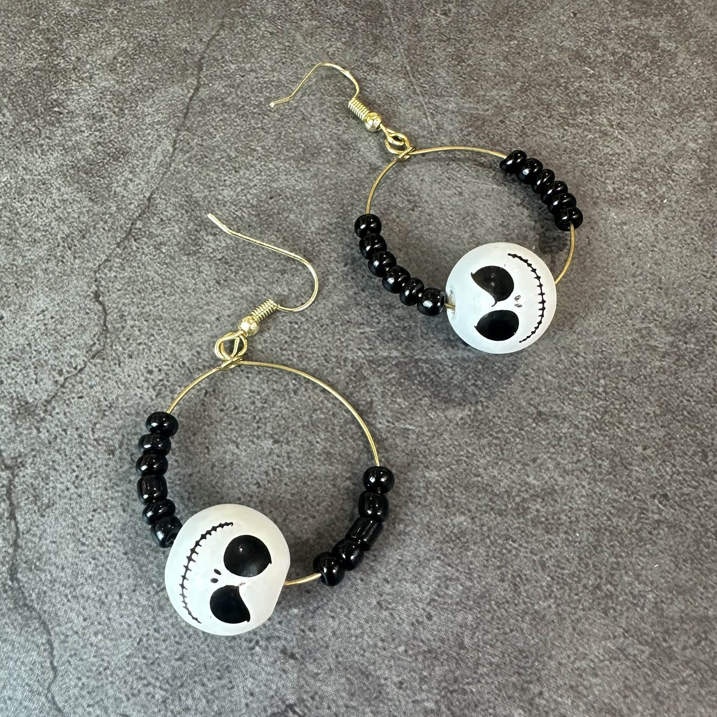 Black and White Ghostface Halloween Earrings Necklace Bracelet