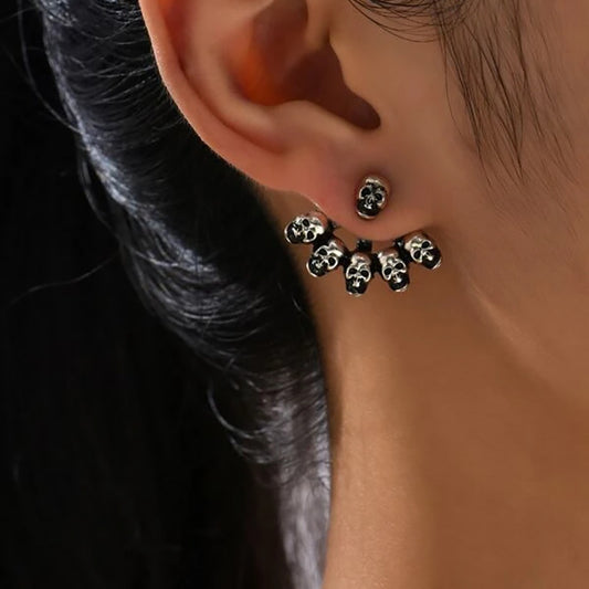 Funny Skull Stud Earrings