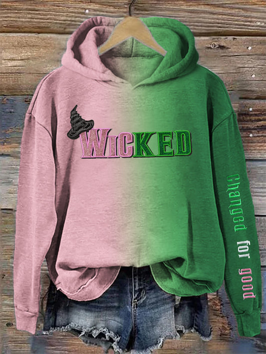 Changed For Good Witch & Princess Contrast Gradient Hoodie